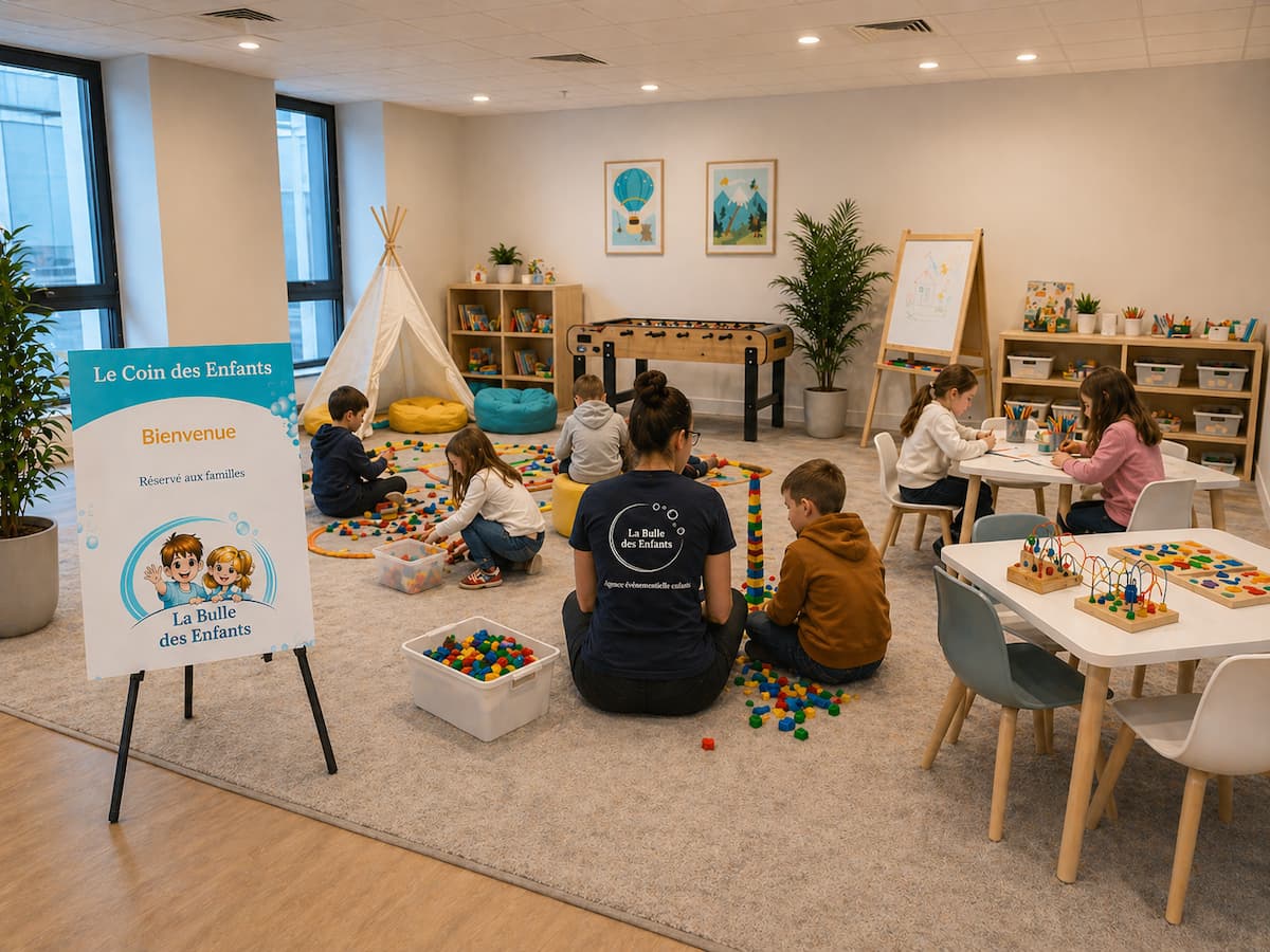 Événement professionnel avec espace enfants